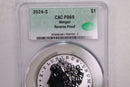 2024-S $1., Morgan Silver Commemorative., 'Reverse Proof', CAC PF69, Store GMC130
