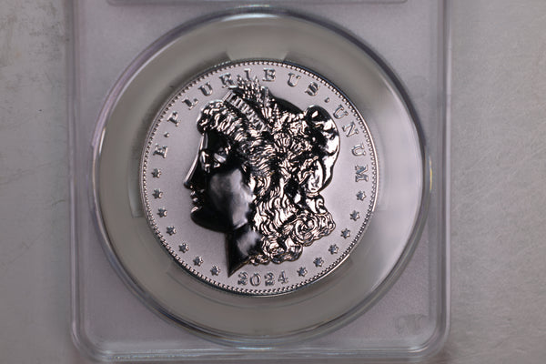 2024-S $1., Morgan Silver Commemorative., 'Reverse Proof', CAC PF69, Store GMC131