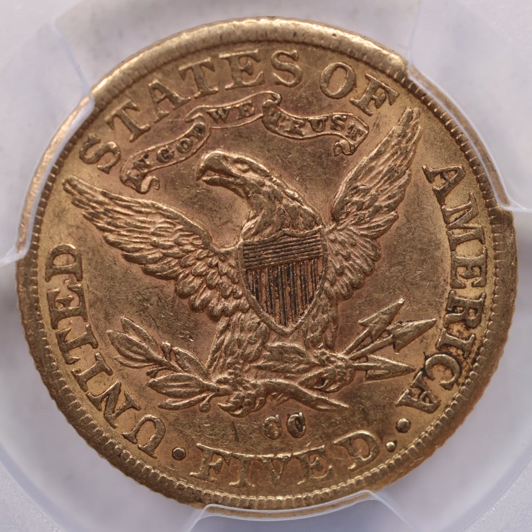 1891-CC $5, Gold Half Eagle, "Carson City", Uncirculated, NGC MS-61, Store Sale #G0155.
