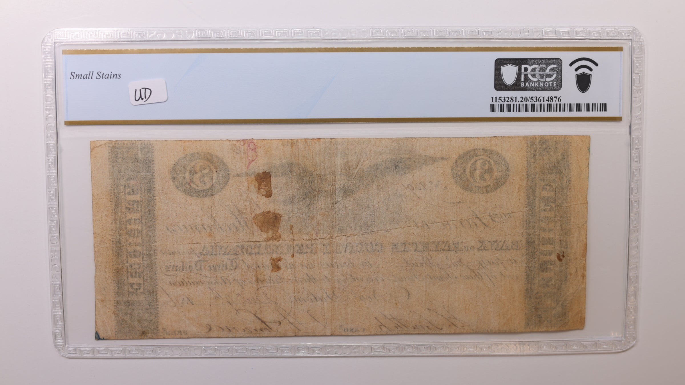 1816 $3, New Salem, Pennsylvania, Obsolete Currency, PCGS VF20, #GPA005.