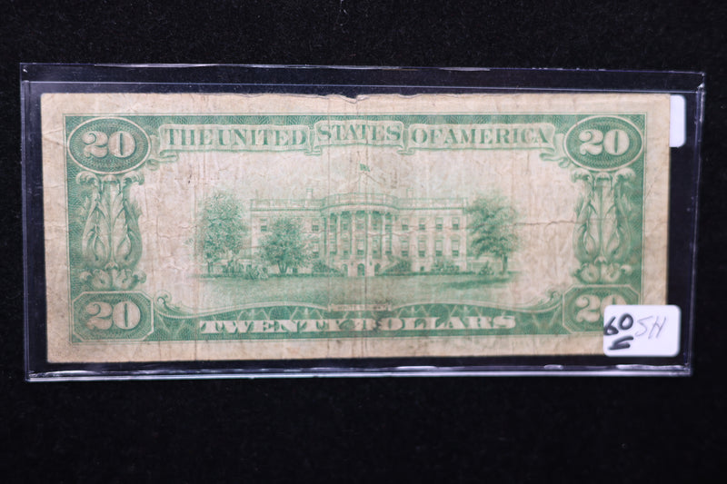 1929 $20 National Currency,  Store Sale 00756