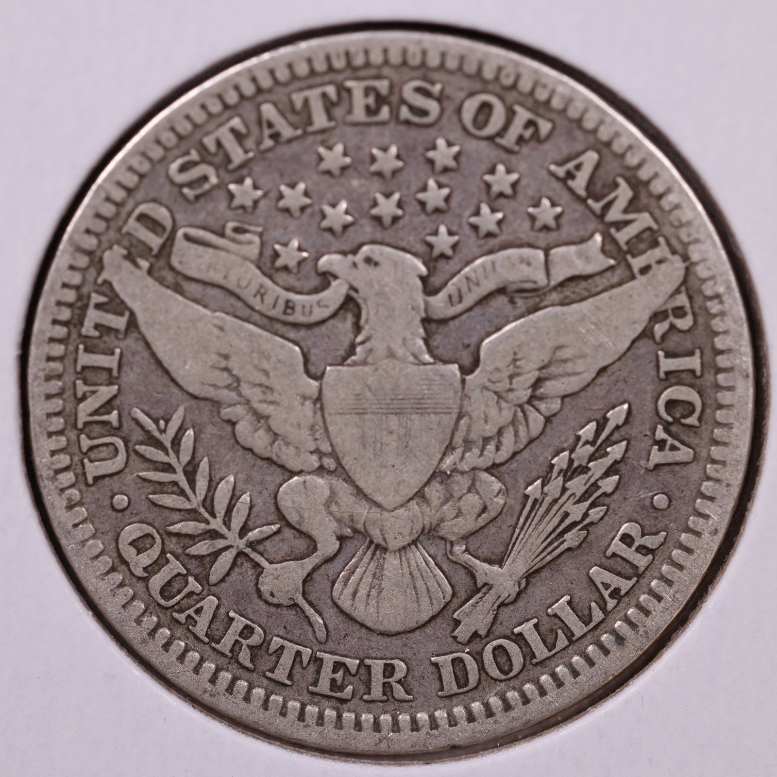 1909 Barber Silver Quarter, Fine Circulated Collectible Coin, Store #1026
