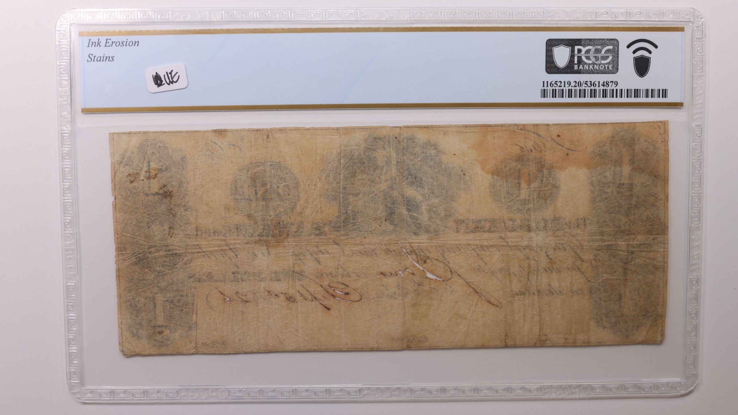 1826 $1, Hoboken, N.J. Obsolete Note, PCGS VF20, Store #GNJ014.