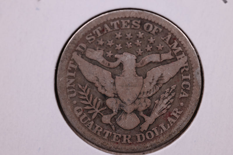 1909 Barber Silver Quarter., Fine, Circulated Coin., Store