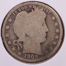 1909-D Barber Silver Quarter., Good Circulated Coin., Store