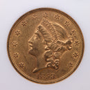 1853 $20, Gold Double Eagle, Circulated, NGC AU-58, CAC, Store Sale