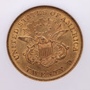 1853 $20, Gold Double Eagle, Circulated, NGC AU-58, CAC, Store Sale