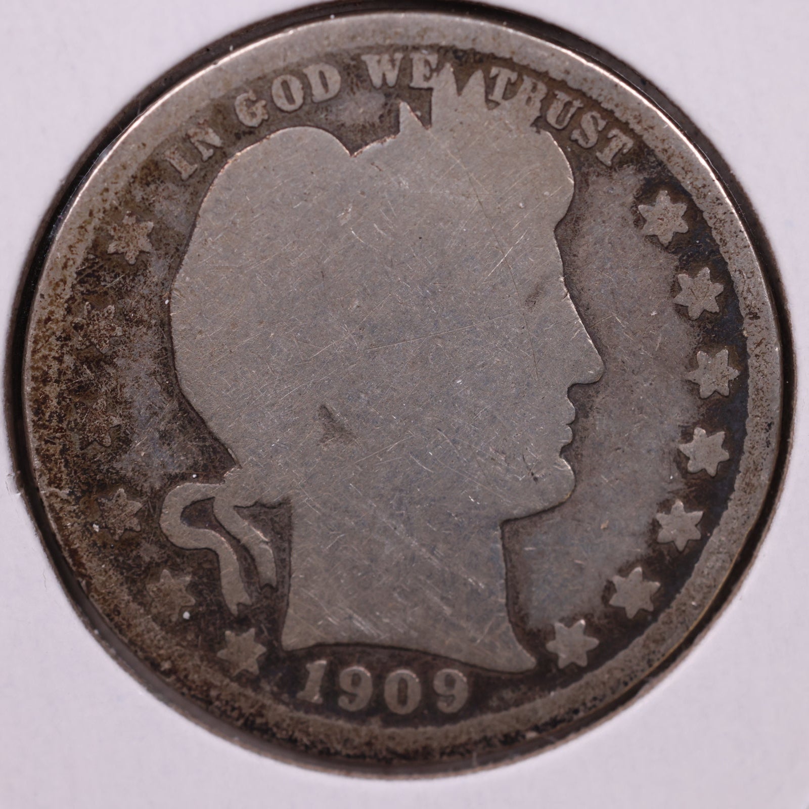 1909-D Barber Quarter, Good Circulated Coin, Store #1032