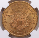 1861 $20, Gold Double Eagle, Uncirculated Coin, NGC MS-60, Store Sale