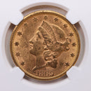1869-S $20, Gold Double Eagle, Uncirculated, NGC MS-61, CAC, Store Sale