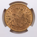1869-S $20, Gold Double Eagle, Uncirculated, NGC MS-61, CAC, Store Sale