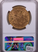 1869-S $20, Gold Double Eagle, Uncirculated, NGC MS-61, CAC, Store Sale