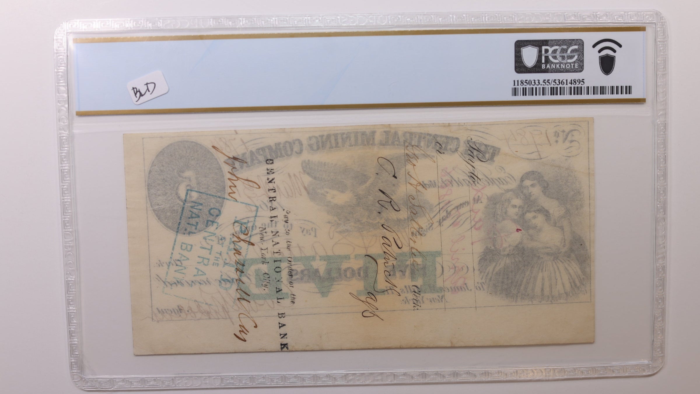 1866 $5, Eagle Harbor, MI, Obsolete Currency, PCGS AU-55, Store #GMI0147.