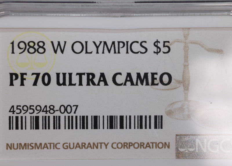 1988-W, $5 Gold Olympics., U.S. Mint Commemorative., NGC PF70., Store