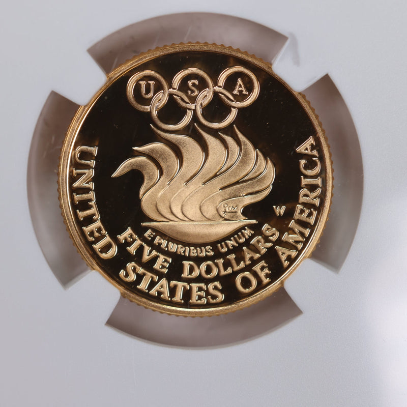 1988-W, $5 Gold Olympics., U.S. Mint Commemorative., NGC PF70., Store
