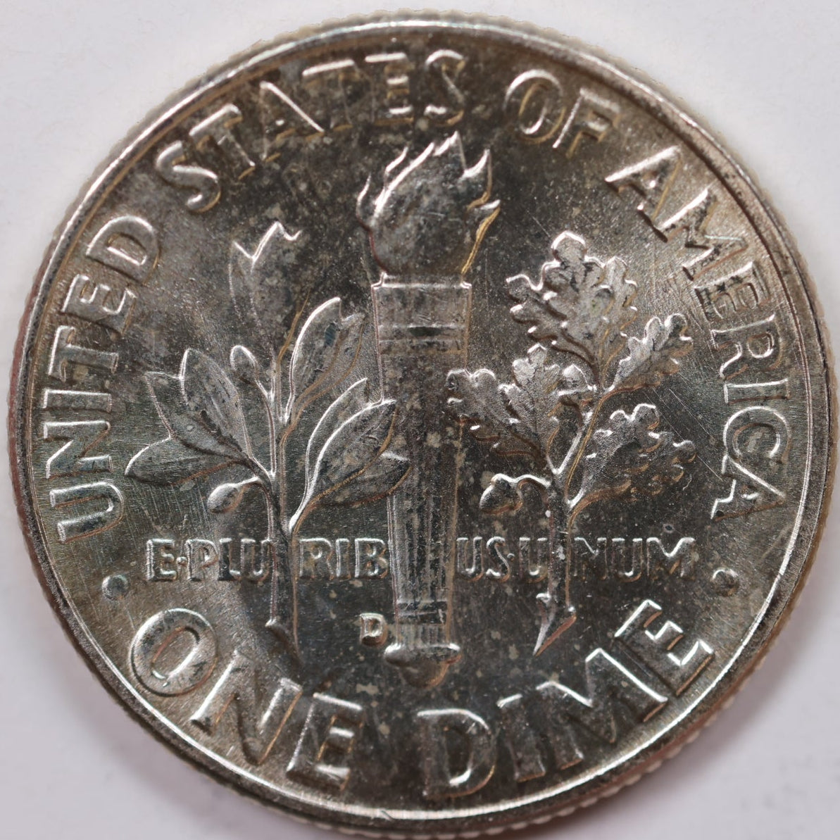 1963-D Roosevelt Silver Dime, Mint State Uncirculated Coin, Store #DE0545