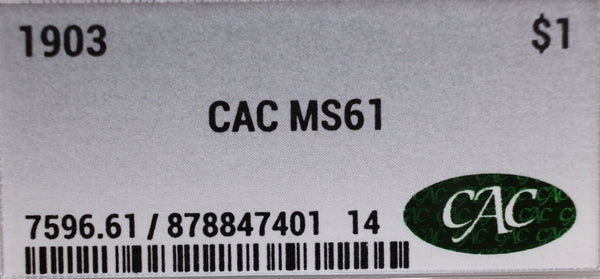 1903 Morgan Silver Dollar, CAC MS61, Store #GDR0273