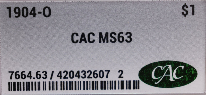 1904-O Morgan Silver Dollar, CAC MS63, Store