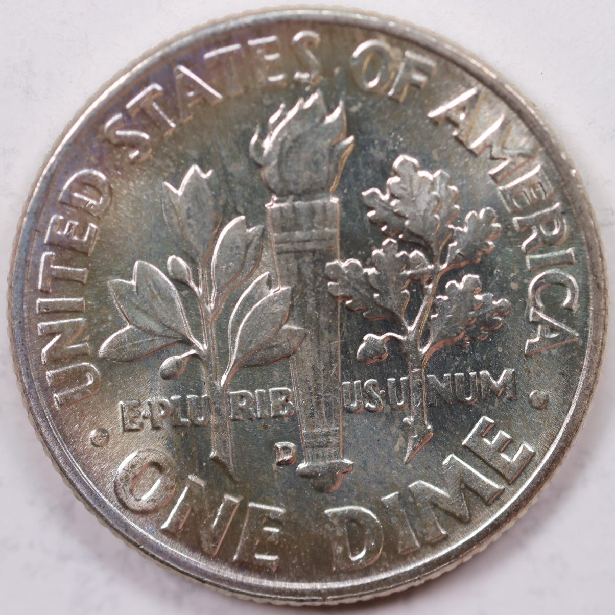1961-D Roosevelt Silver Dime, Mint State Uncirculated Coin, Store #DE0541