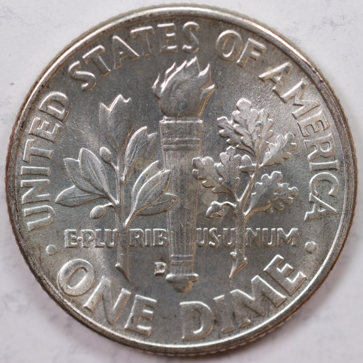 1959-D Roosevelt Silver Dime, Mint State Uncirculated Coin, Store #DE0537
