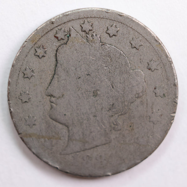1884 Liberty Nickel, Fair Circulated Coin, details, Store #NL607