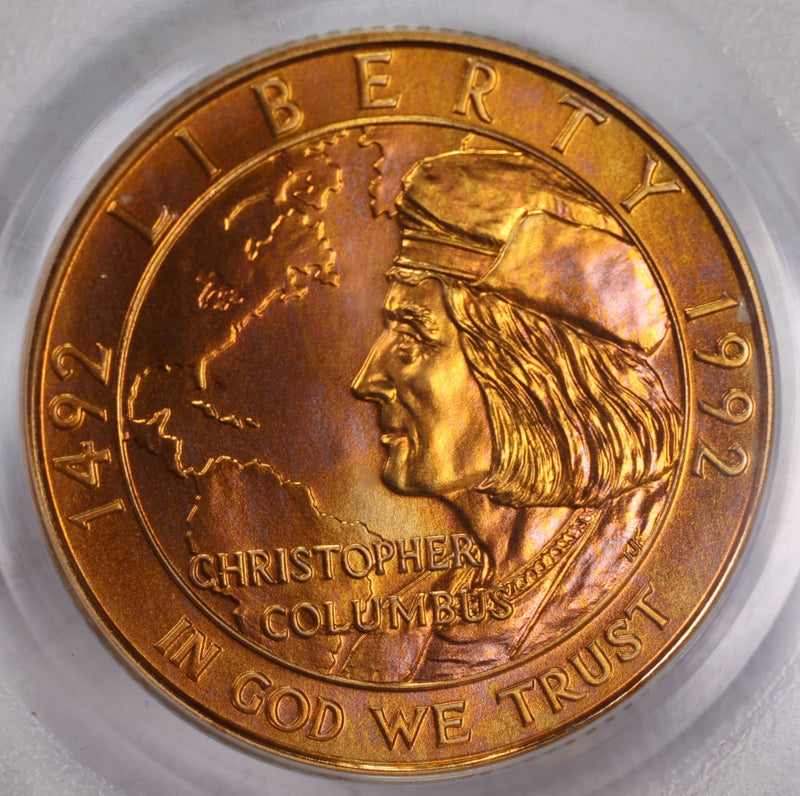 1992-W $5., COLUMBUS., Gold Commemorative., PCGS MS69., Store
