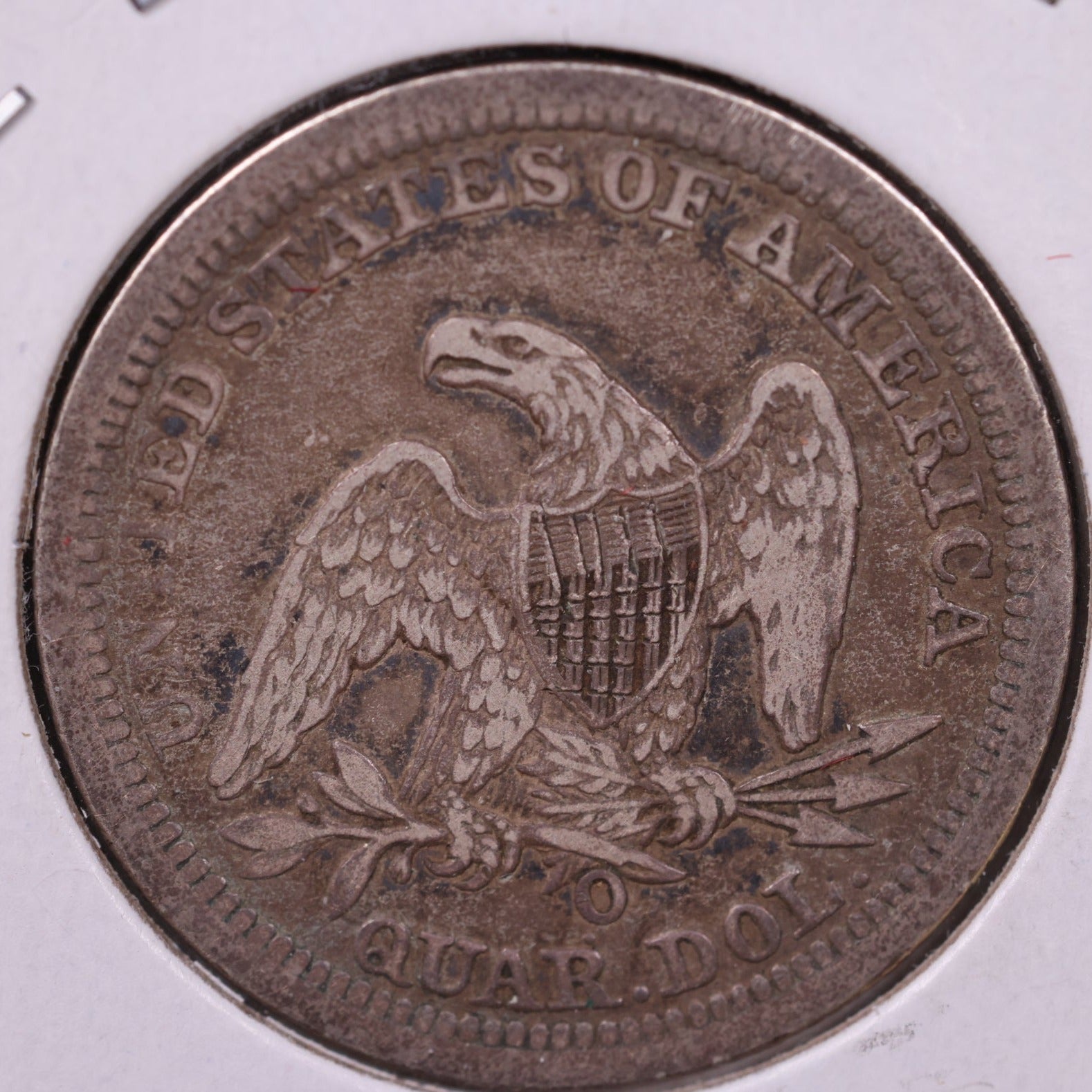 1843-O Seated Liberty Quarter., Very Fine Detailed Coin., Store#1060