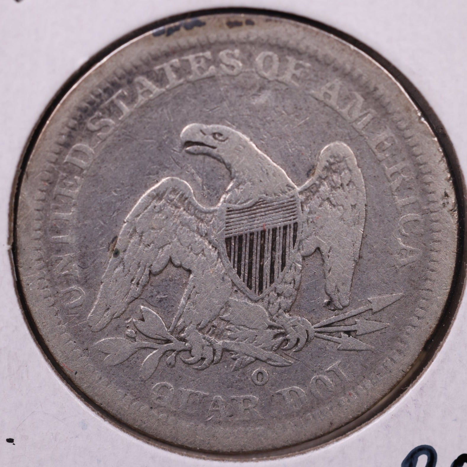 1843-O Seated Liberty Quarter., Fine+ Coin., Store#1061