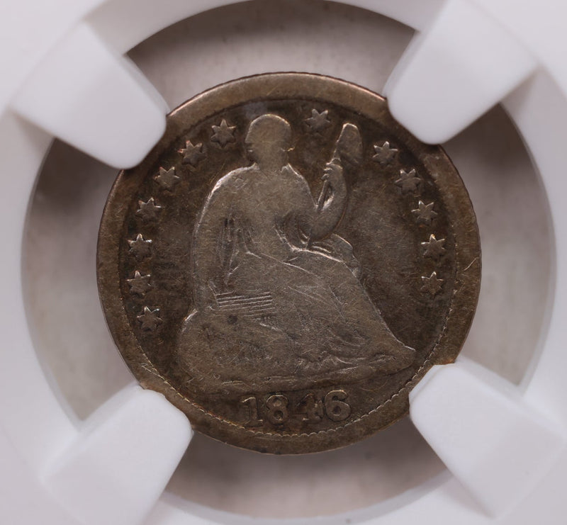 1846 Seated Liberty Half Dime, 'Circulated Coin', NGC G-6, Store Sale