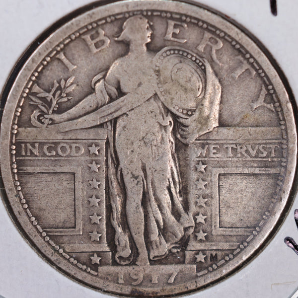1917 Standing Liberty Quarter, Type 1, Very Fine Circulated Coin, Store #QR0002