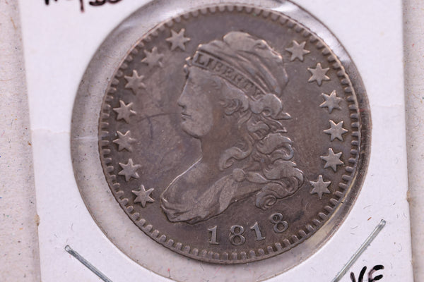 1818 Cap Bust Silver Quarter., Very Fine+, Circulated Coin., Store#1065