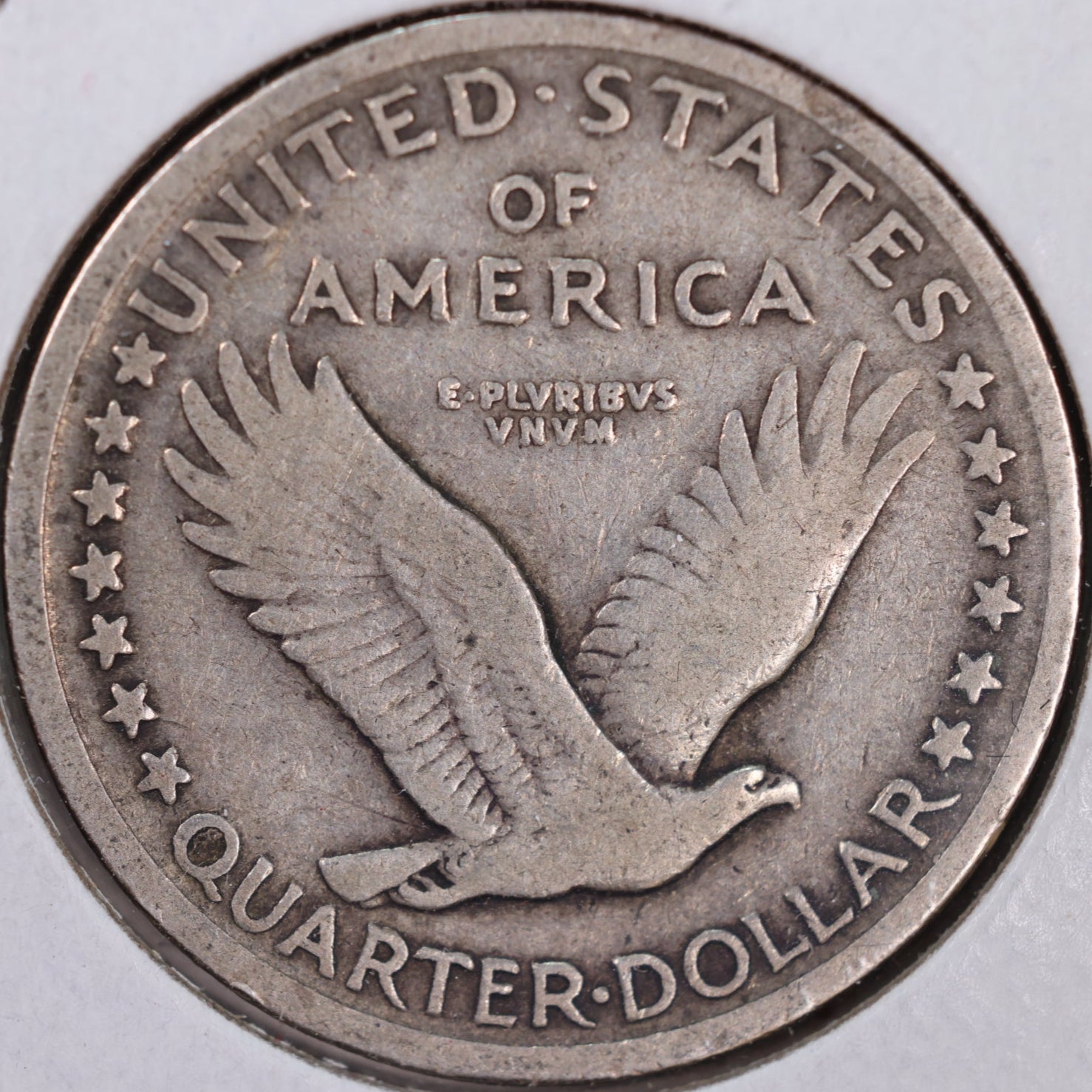 1917 Standing Liberty Silver Quarter, T-1, V.F, Circulated Coin, Store #QR0002