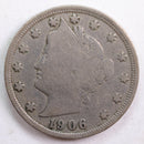 1906 Liberty Nickel, Fine Circulated Coin, Store