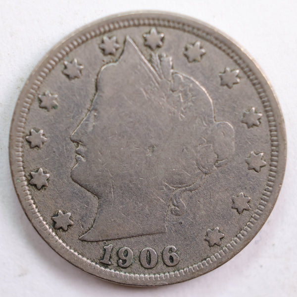 1906 Liberty Nickel, Fine Circulated Coin, Store #NL618