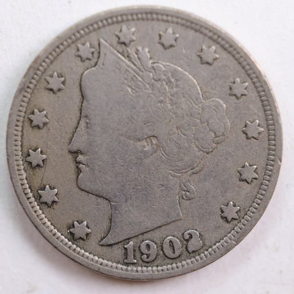 1902 Liberty Nickel, Fine Circulated Coin, Store #NL619