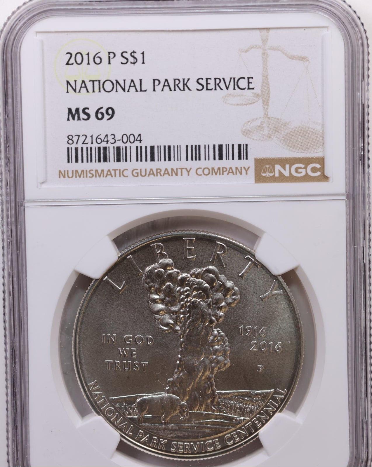 2012-P $1 National Park Service, NGC MS 69, Store #GMC304