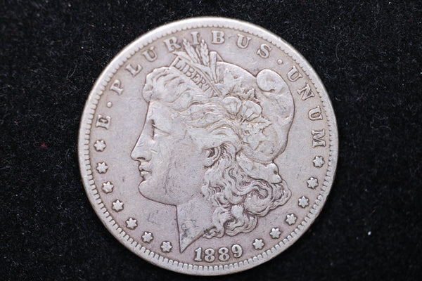 1889-CC Morgan Silver Dollar. *KEY*, Circulated Coin. Large Affordable Dollar Sale #01006