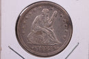 1853 Seated Liberty Quarter., Extra Fine+, Circulated Coin., Store