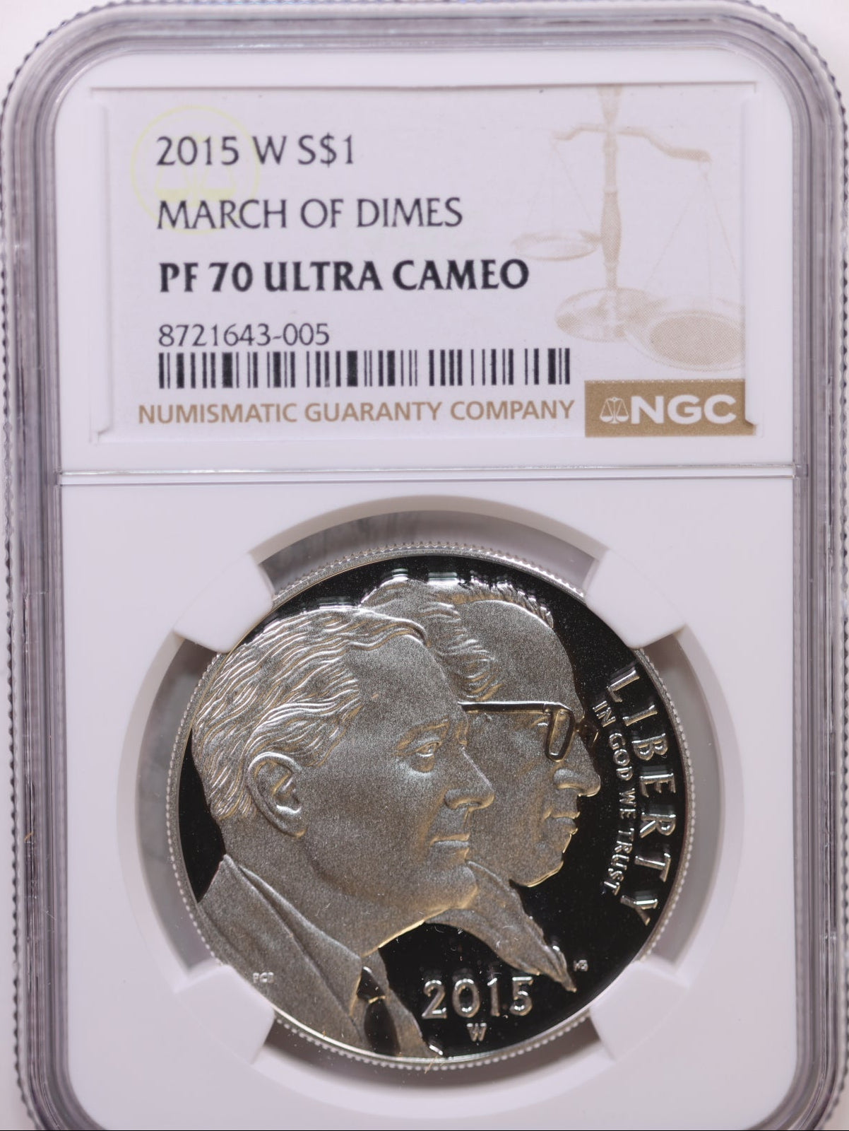2012 W $1 March of Dimes, NGC PF 70 Ultra Cameo, Store #GMC305