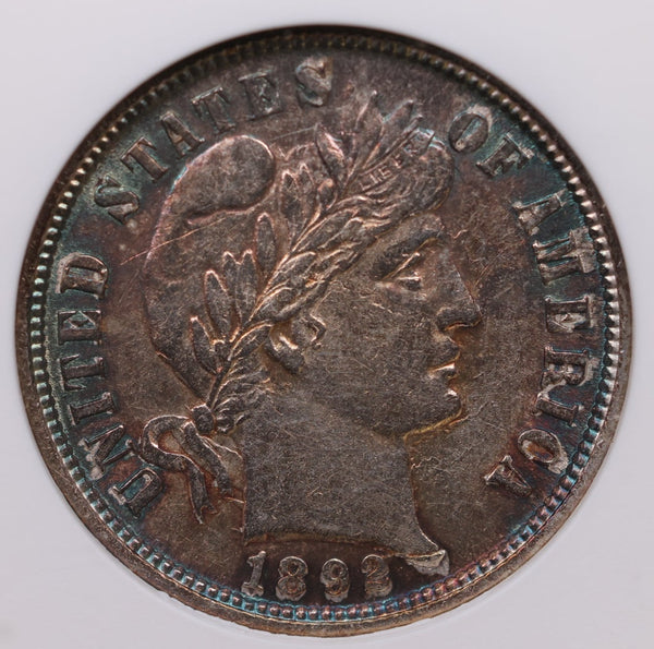 1892 Barber Silver Dime, ANACS Graded AU-50, Uncirculated, Store #GDE037.