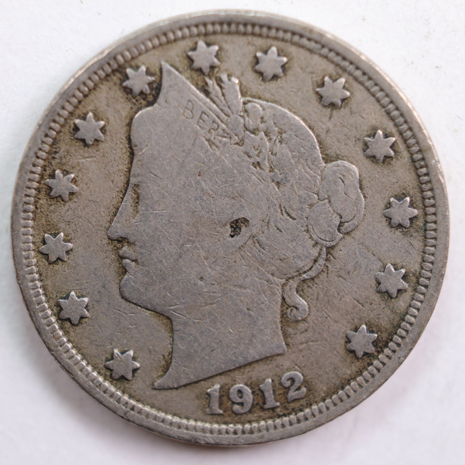 1912 Liberty Nickel, Very Good + Circulated Coin, Store Sale #NL628