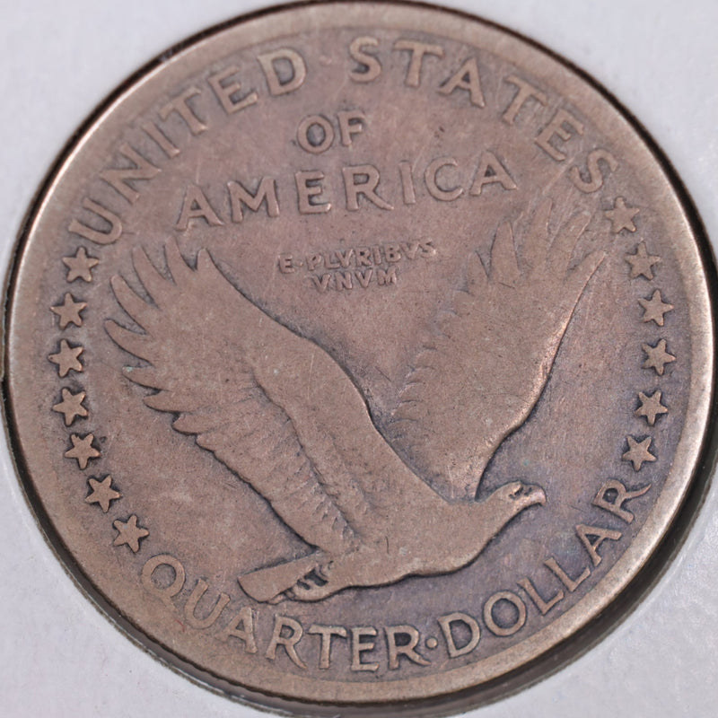1917-D Standing Liberty Quarter, T-1, Fine Circulated Coin, Store