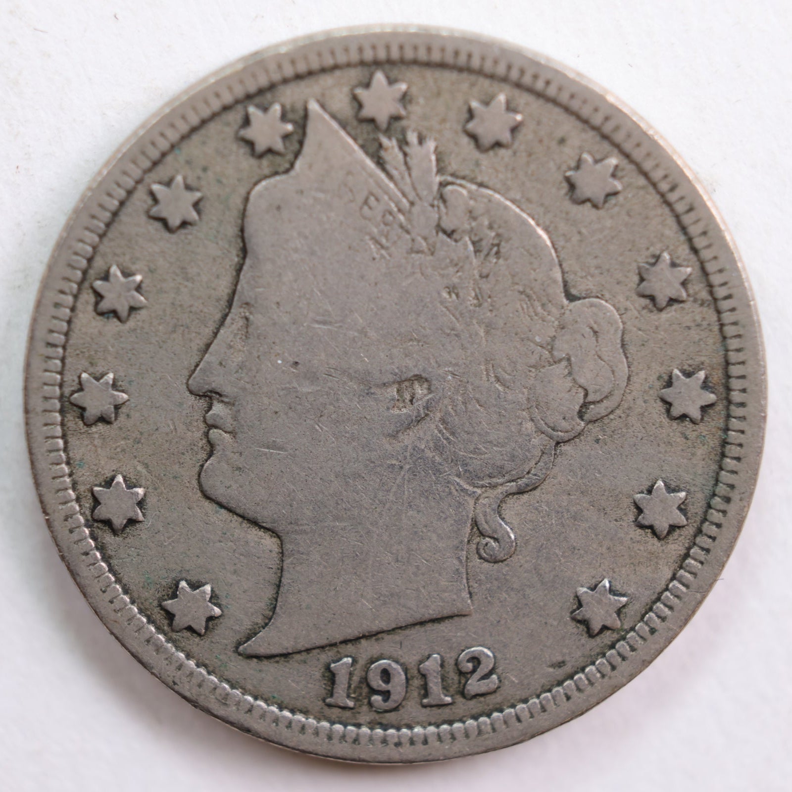 1912 Liberty Nickel, Very Good Circulated Coin, Store SALE #NL629