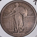 1917-D Standing Liberty Quarter, T-1, Very Fine+ Circulated Coin, Store