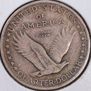 1917-D Standing Liberty Quarter, T-1, Very Fine+ Circulated Coin, Store