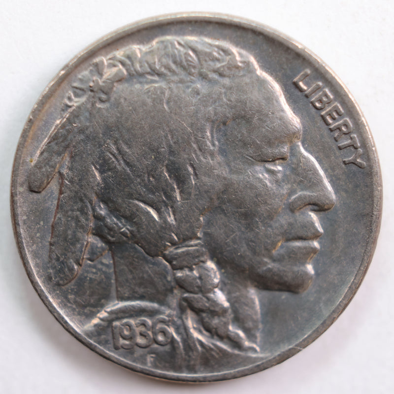 1936 Buffalo Nickel, Abt Uncirculated Coin, Store