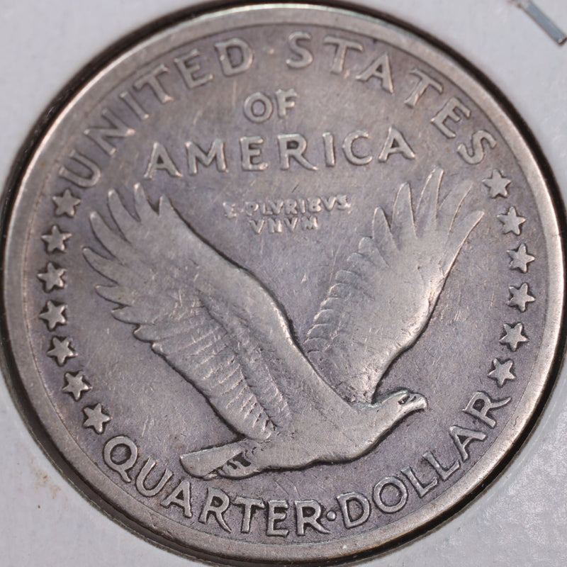 1917-S Standing Liberty Quarter, T-1, Very Fine Circulated Coin, Store