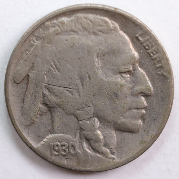 1930-S Buffalo Nickel, Very Fine+ Circulated Coin, Store #NL635
