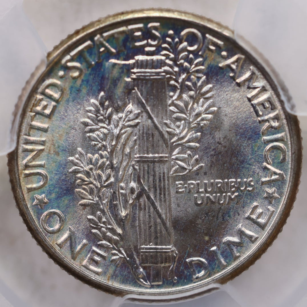 1928 Mercury Silver Dime, Blast White, PCGS MS67, Full Bands, Store Sale #GDE041.