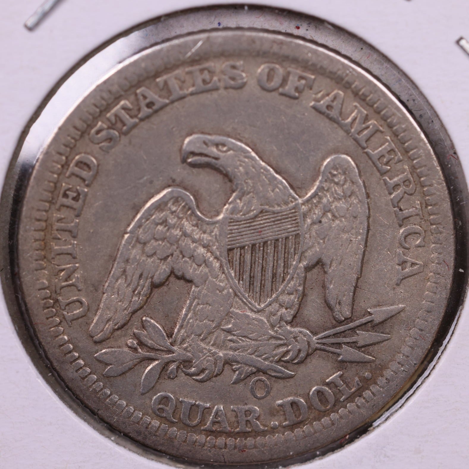 1859-O Liberty Seated Quarter., Extra Fine Circulated Coin., Store#1084